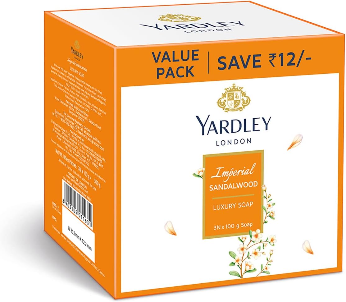 - Yardley London Sandalwood Luxury Soap, 100 G, Pack of 3