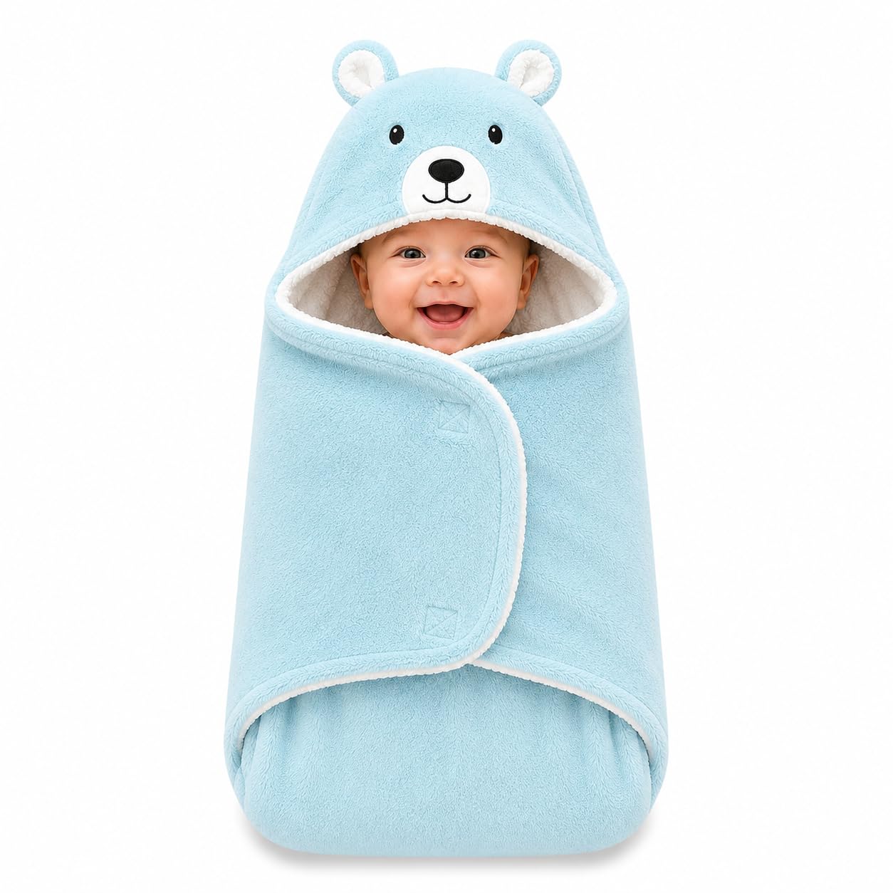 baby blanket for newborn baby boys & girls | soft fleece blanket | warm & cozy infant blanket | solid |sky blue