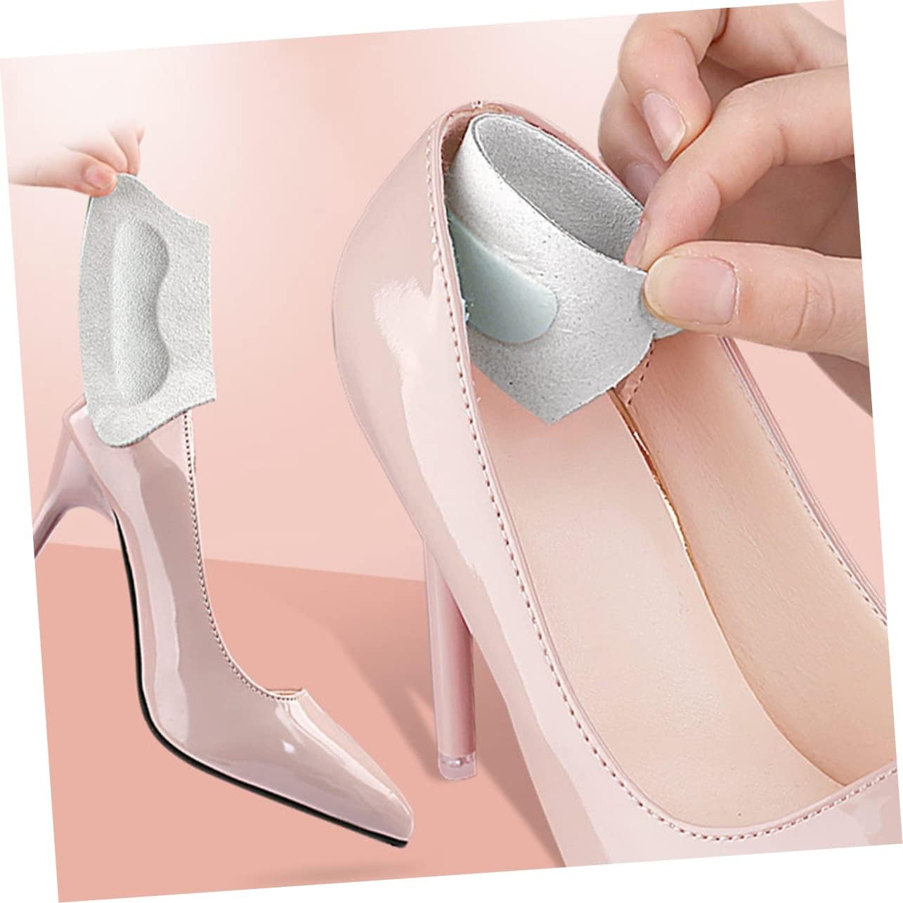 Ipetboom 8pairs Self-Adhesive Heel Cushions Comfortable Heel Pads for Shoes Too Soft Back Sneakers Non- Design for Day Relief