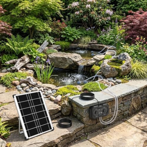Bomba de aire solar modo dual para estanques con funcionamiento silencioso 5