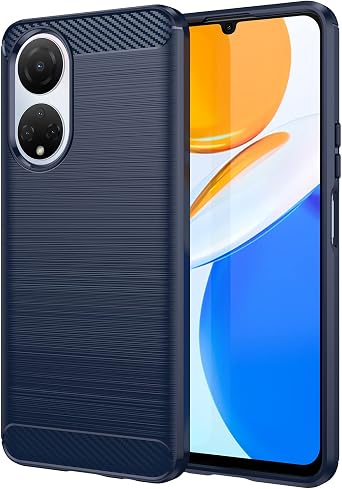Case for Honor X5 Plus,Honor X5 Plus 4G Case,TPU Carbon Fiber Soft Silicone Bumpers Protective Cover Anti-Scratch Shockproof Heavy Duty Phone Case for Huawei Honor X5 Plus 4G Lasi Blue