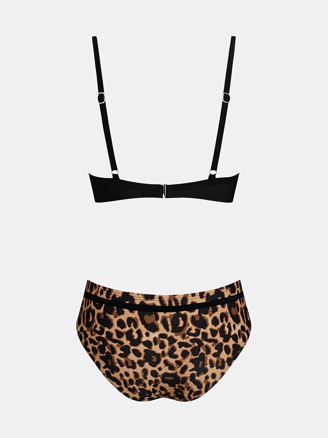 CUPSHE Women's Bikini Set Wrap Mid Rise Cheeky Floral Swimsuit with Adjustable Straps