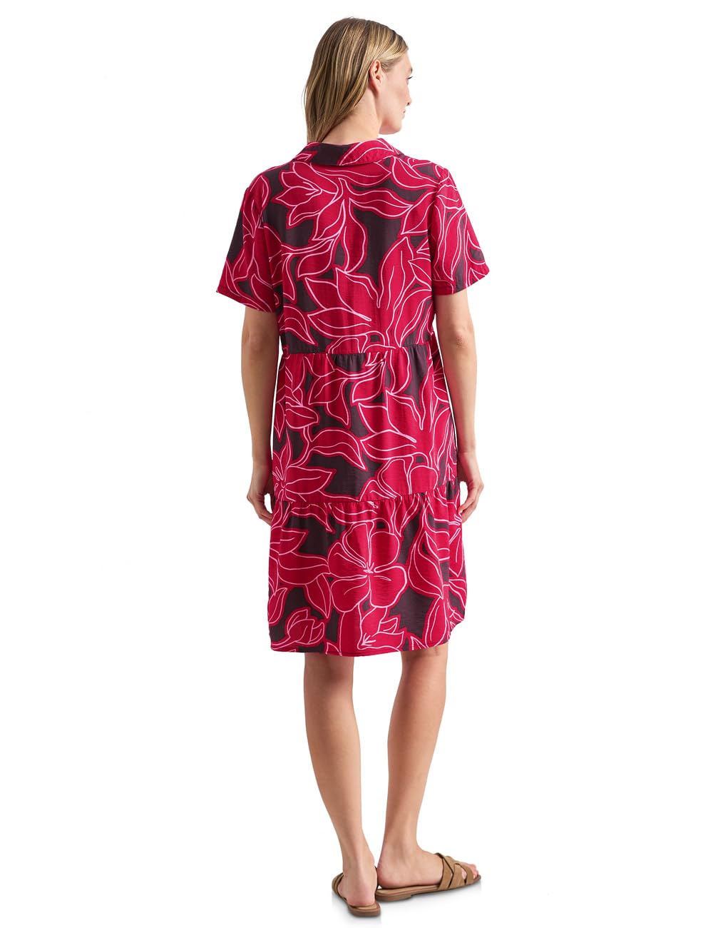Street One Knielanges Kleid mit Kurzarm und Print