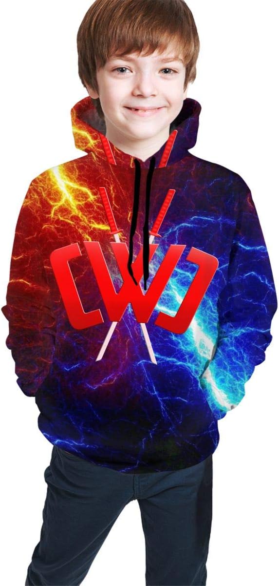 Thornegham Youth Chad Wild Clay CMC Gamer Flame 3D Print Hoodie Sweatshirts for Kids