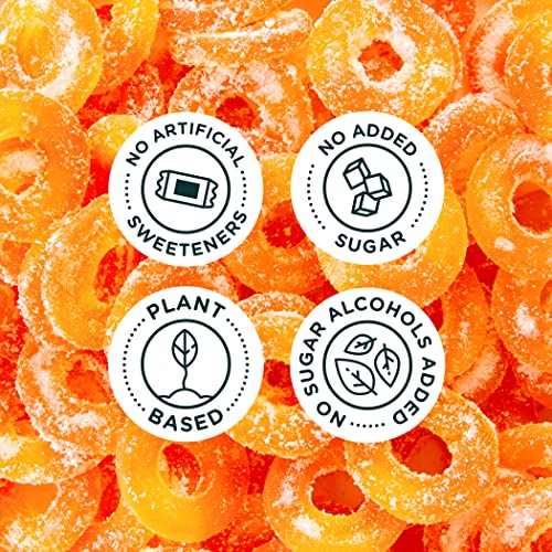 Smart Sweets Peach Rings, 1.8Oz (Pack Of 12), Candy With Low Sugar (3G), Low Calorie (100), No Artificial Sweeteners, Vegan, Plant-Based, Gluten-Free, Healthy Snack For Kids & Adults #TOP4