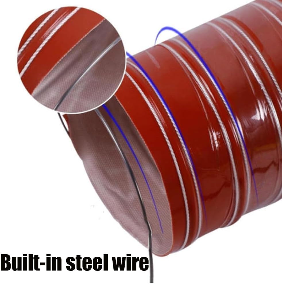 Flexible Silicone Air Duct Hose Dryer Vent Hose 4in 5in 6in 7in Car Heaters Ducting Hose 10ft 13ft Length HVAC Air Intake Hose Heat Resistant(2m/6.6ft,280mm-11in)