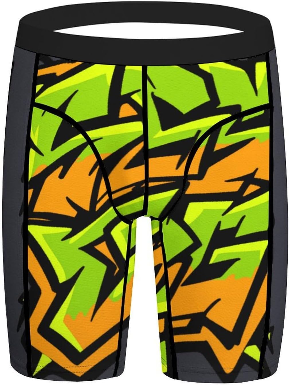 Spray Paint Garbled Soft Breathable Men Athletic Underwear Stretch Quick Dry Sport Boxer Briefs for Daily Workout Gym Wear