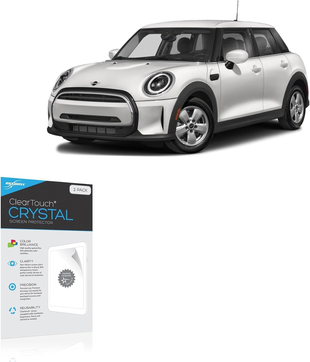 BoxWave Screen Protector Compatible with Mini 2024 Hardtop 4 Door Display (8.8 in) - ClearTouch Crystal (2-Pack), HD Film Skin - Shields from Scratches