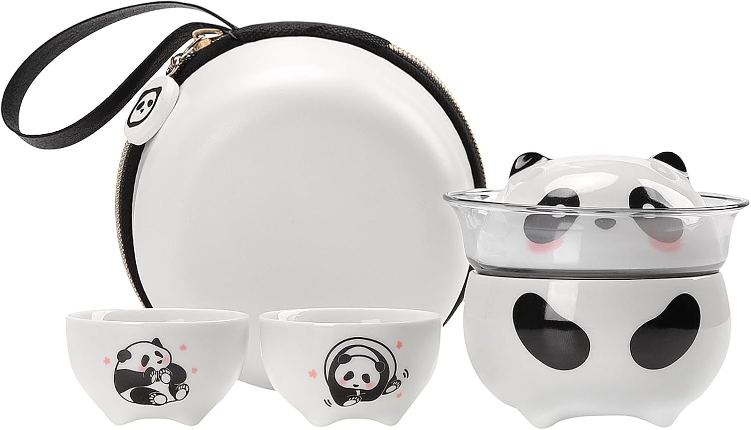 Portable Travel Tea Set for 2 Teacup Chinese Kung Fu