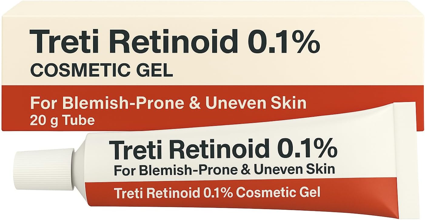Retinol 0.1% Topical Gel – For Blemish-Prone & Uneven Skin – Advanced Smoothing & Texture-Refining Formula – 20g Tube