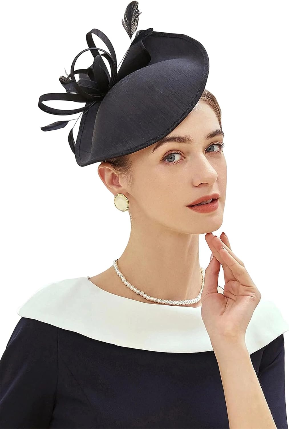 Women Fancy Felt Beanie Beret Retro Photography Flower Bonnet Masquerade Cap