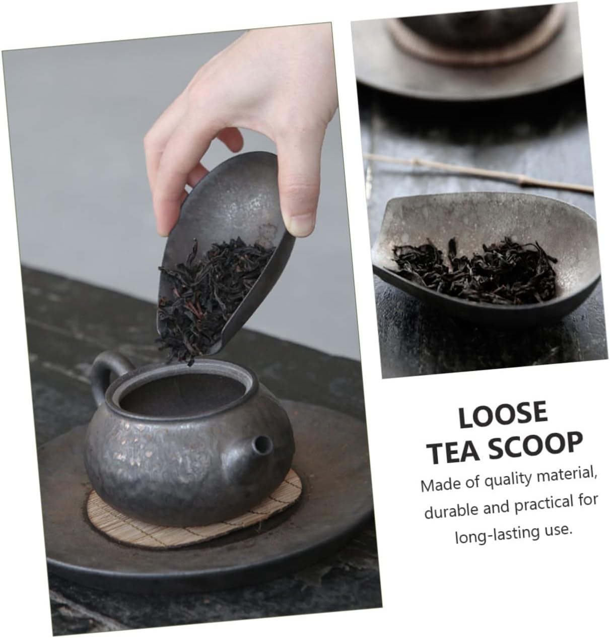 HEALLILY 1Pc Elegant Ceramic Tea Scoop Antique Design Tea Leaf Shovel Versatile Tea Spoon for Home for Tea Ceremony and Daily Use