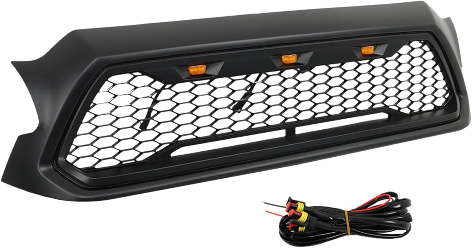 Front Bumper Center Grille For 2012-2015 Toyota Tacoma - Textured Black, Direct Fit
