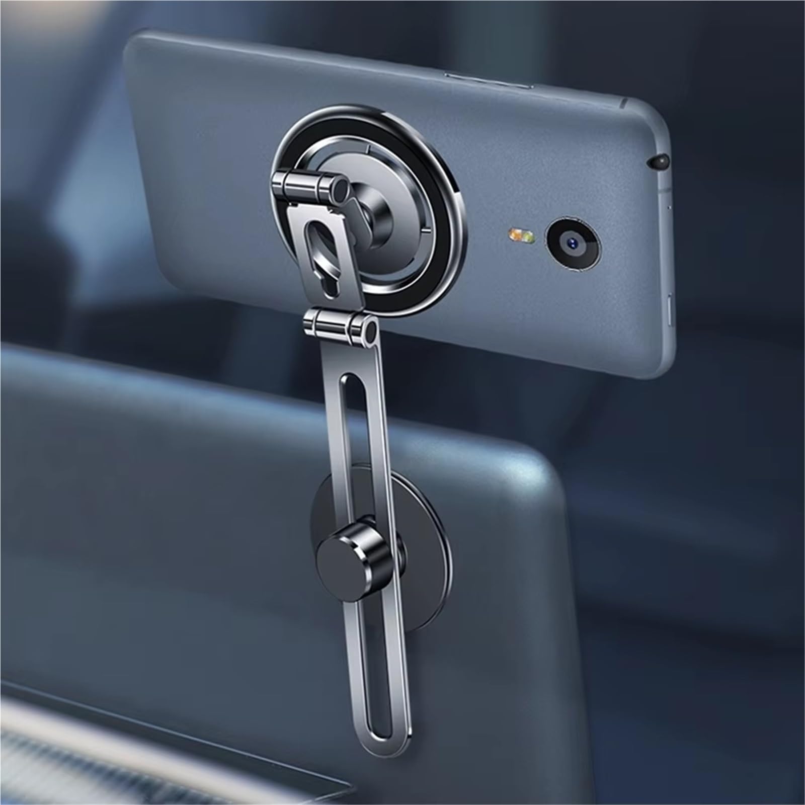 Per Tesla Per Model 3/Y/X/S Supporto Telefono Auto Invisibile Regolabile Magnetico Pieghevole Staffa Espansione Laterale Rotazione A 360 Gradi Porta Cellulare Auto(A Silver)