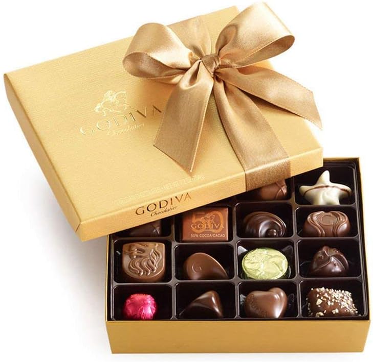 Godiva Chocolatier Chocolate clásico de globo dorado, regalo perfecto