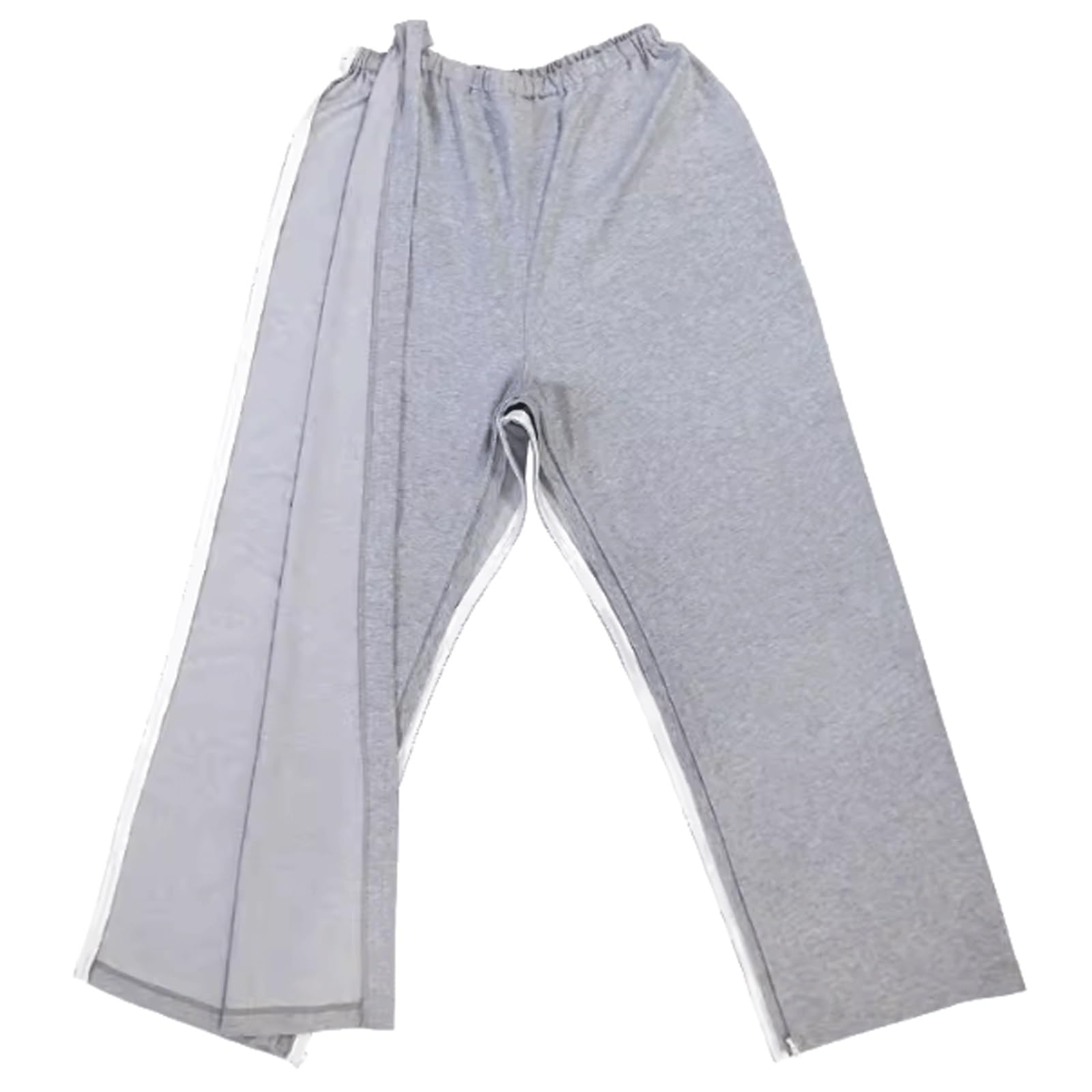 Pantalones de cuidado del paciente completamente abiertos, pantalones de chándal de recuperación postoperatoria con cremallera y algodón suave para personas mayores, exfoliantes suaves