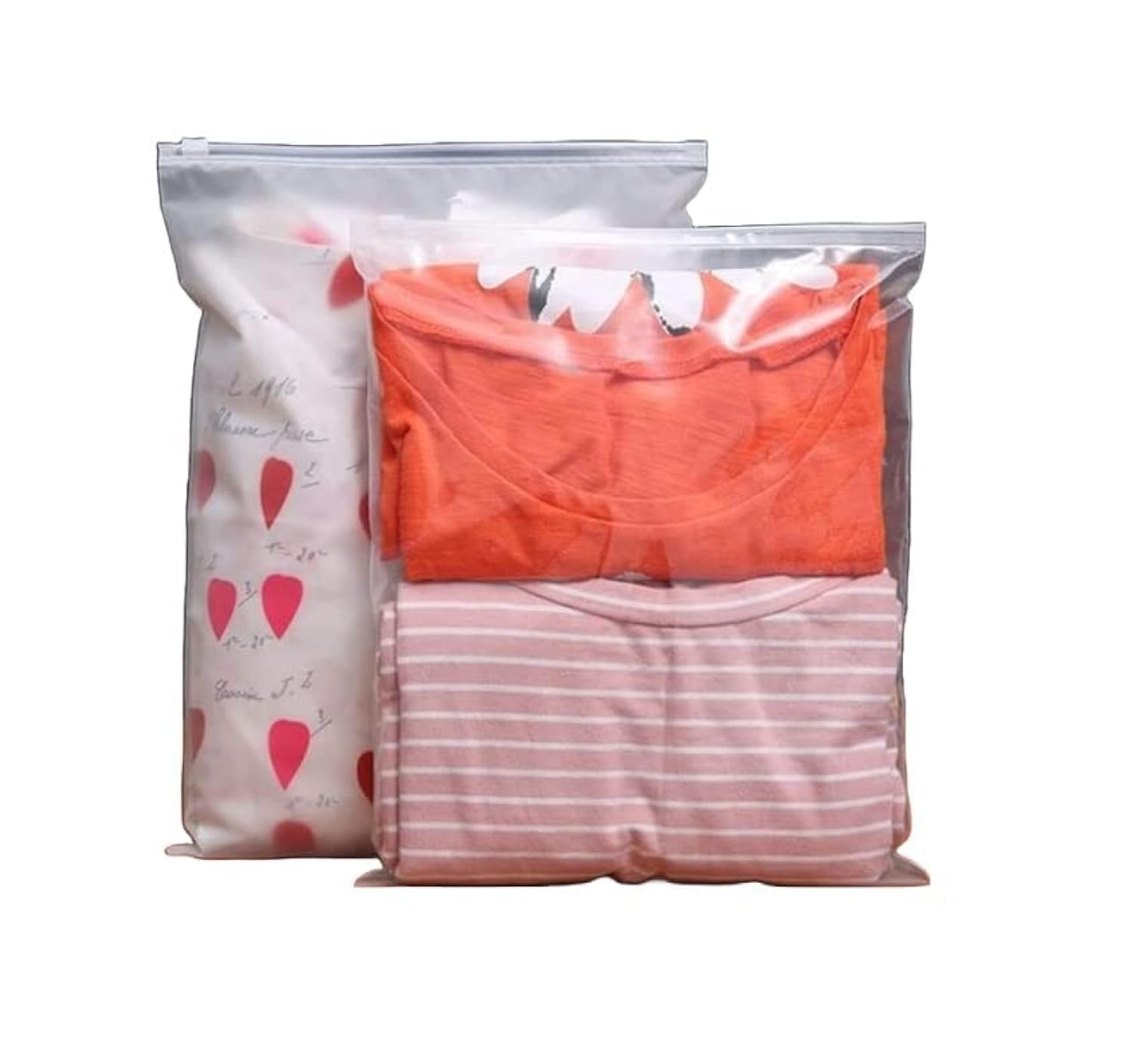 Ziplock Bags Clear for Travel & Storage – Large Waterproof Pouches Protect Clothes & Towels from Moisture, Dust – Space Saver for Luggage – Resealable – 50 Pack (35X45 cm, Clear)
