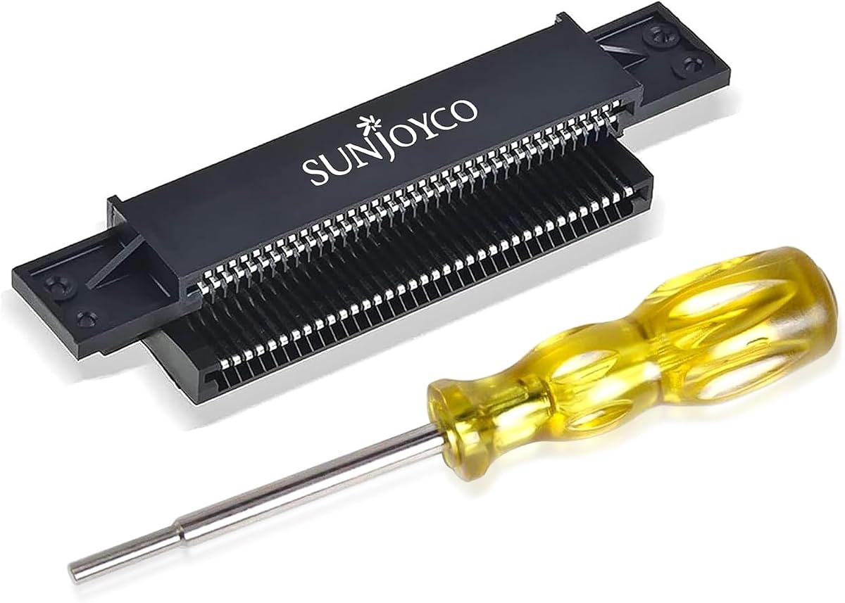Ranura para Cartucho nes, Reemplazo de Conector de 72 Pines, Conector de 72 Pines Nintendo con Destornillador de 3.8mm para Consola Nintendo nes Sistema de 8 Bits