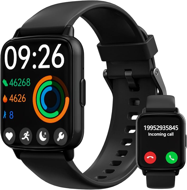 DIVElink Smart Watches for Men Women Fitness Tracker with Heart Rate Monitor IP68 Waterproof 100+ Sport Mode Activity Trackers Compatible with iPhone Android Phones