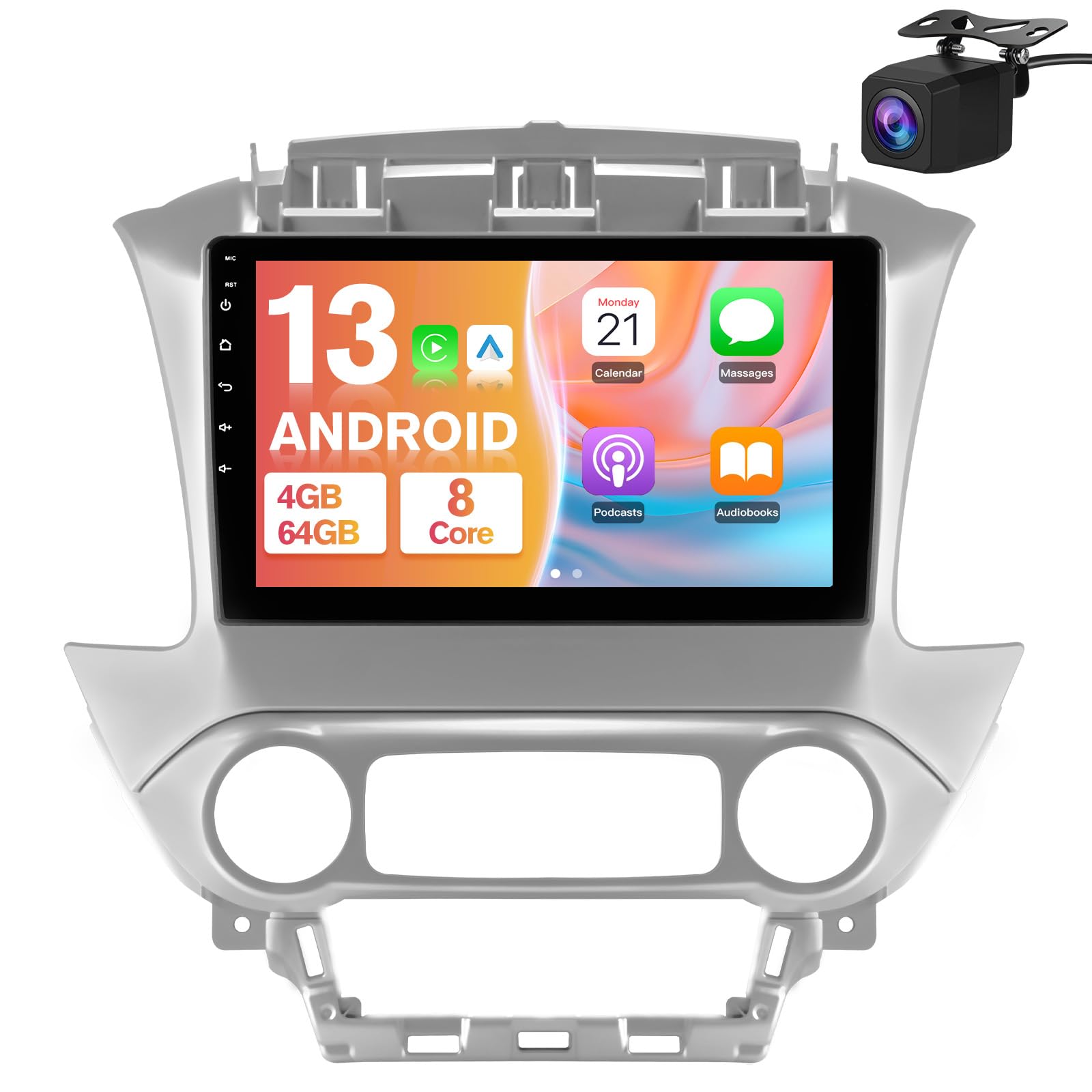 Votheon Android Car Stereo Radio 8 Core 4GB+64GB for Chevrolet Suburban Tahoe Yukon 2015-2019 with 10.1 inch Touchscreen, Carplay, Android Auto,