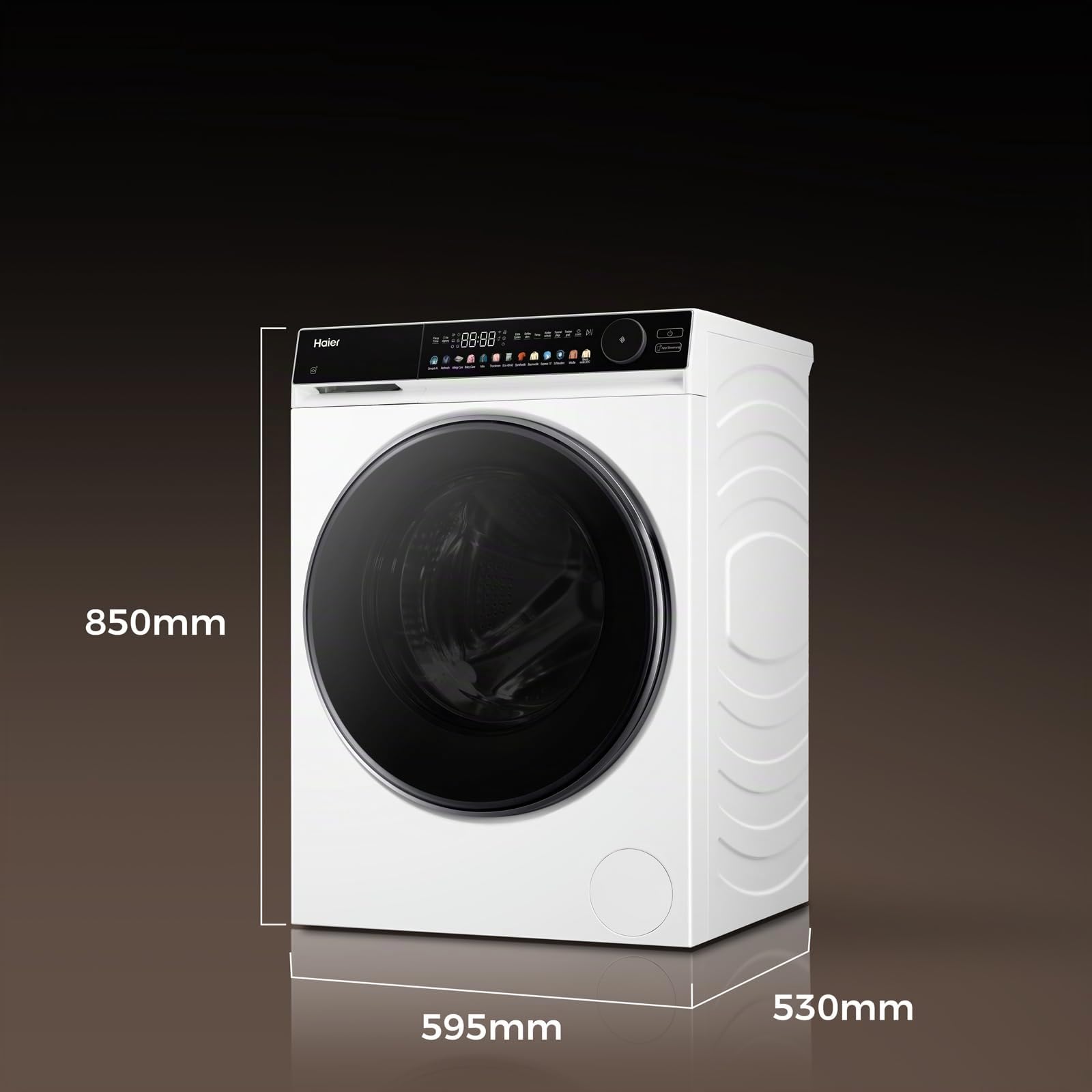 Haier Waschtrockner 9/5kg G7 Serie HWD90-BP14667TU1 | Trocknen), A -45% (Waschen), Leiser Inverter-Motor, Automatik- und Expressprogramm, Vollwasserschutz, Trommelbeleuchtung