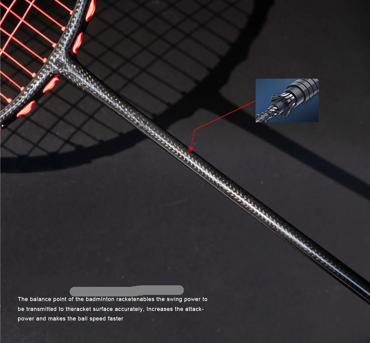 Badminton Set Racchetta da Badminton in tungsteno con processo di Tessitura in Fibra Carbonio G5