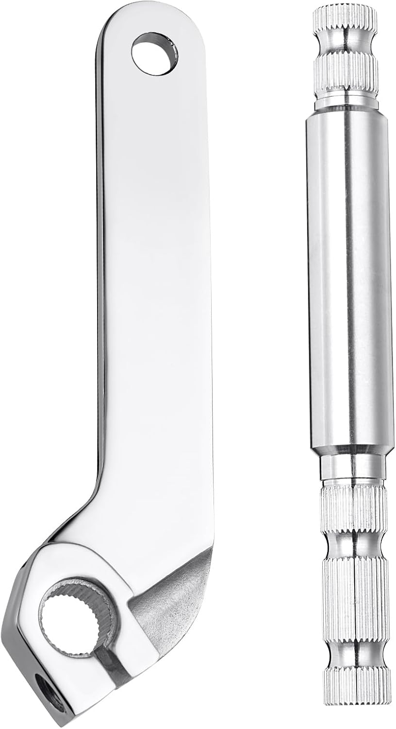Amazicha 2PCS Inner Shifter Lever Shaft Kit Stainless Steel Inner Shift Rod Lever Fit for Harley Davidson Touring Road Glide Electra Glide Road King Street Glide 1984-2016 (Chrome)
