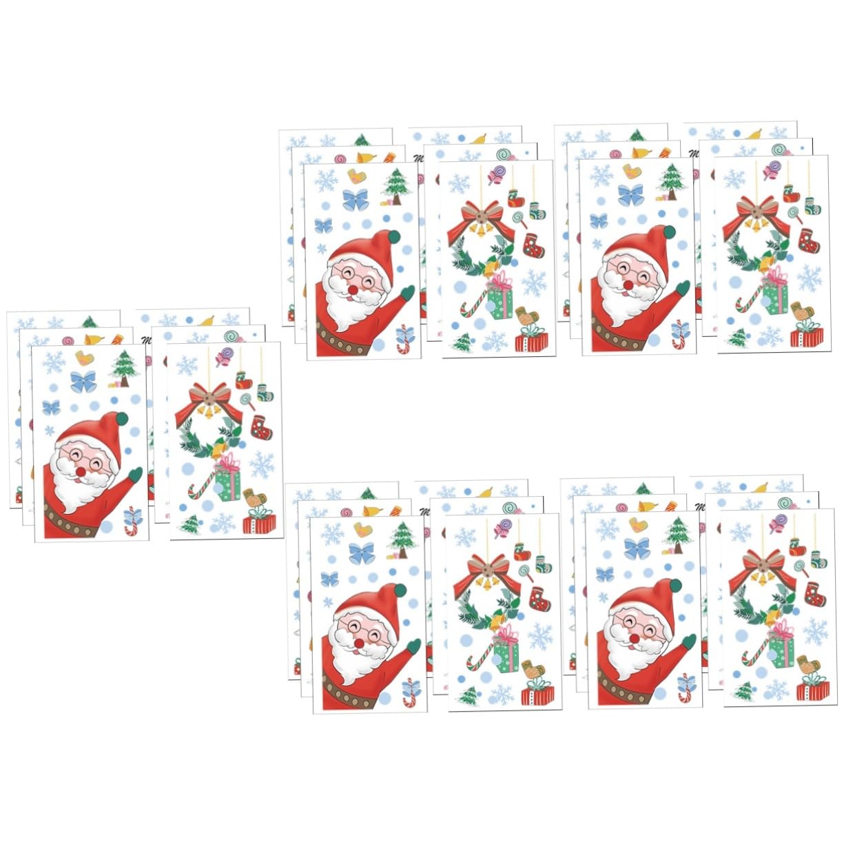 PRETYZOOM 30 Fogli Vetrofanie Natalizie La Finestra Di Babbo Natale Aggrappa Ornamento Da Appendere Di Natale Finestra Di Decorazioni Natalizie Decorazione Natalizia Pvc
