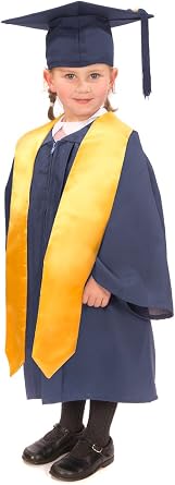 Children's Nursery Graduation Gown, Cap and Stole - Matte Navy