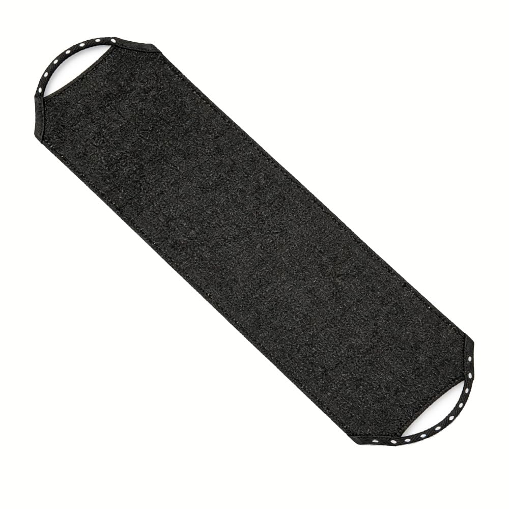 Back Scrubber for Shower, Double Sided Exfoliating Back Exfoliator with Handles, Stretchable Long Body Washcloth for Men Women, Deep Cleansing Exfoliating Shower Towel (Black)