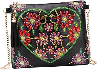 Sewroro Bolsa Crossbody De Diamante Bolsa De Corrente De Diamante Bolsas Femininas Bolsa Crossbody De Flores Bolsa Crossbody De Flores DIY Bolsa Crossbody De Diamante Bolsa Floral