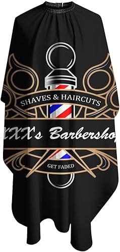 Miniatura 3 de Capa de peluquería personalizada, capa de peluquería para hombre, añade tu foto, texto, logotipo, capa de peluquería personalizada para hombre, capa