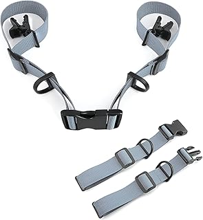 Ikerall 2 Pcs Adjustable Backpack Sternum Straps Chest Belt Hardness Strap with Anti-Slip Fixed Clips and Quick Release Buckles for Camping Hiking Jogging(2 Pack/Gray)