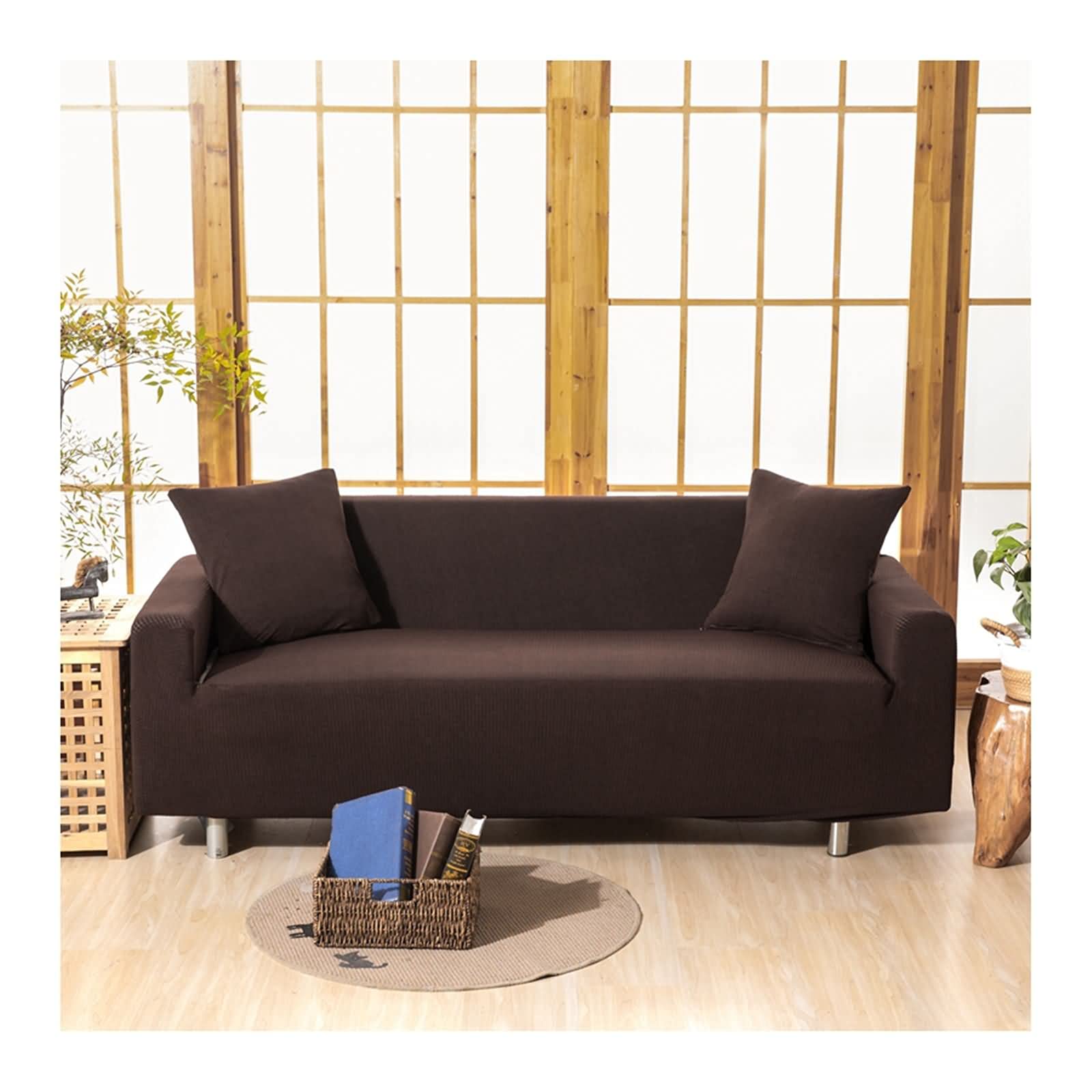 Housse de canapé 4 places extensible pour rénover un salon