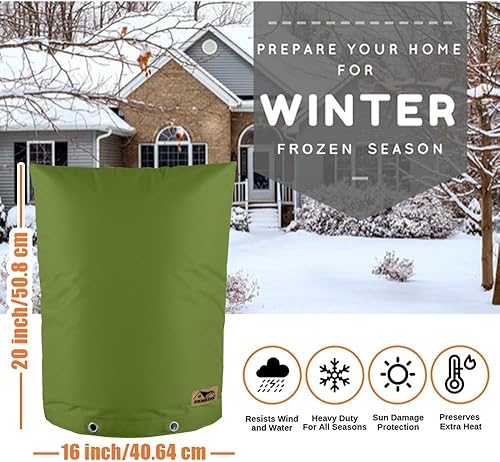 Vista 54 de Protección para prevención de reflujo, 53.34cmde ancho x 40.64cmde alto reflujo cubierta de invierno, bolsa de cubierta aislada para válvula de Arena