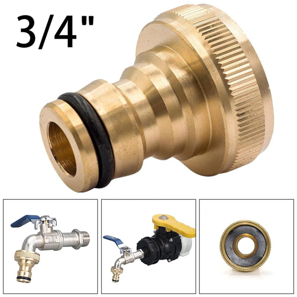 Connettore per rubinetto da giardino in ottone G3/4", adattatore per tubo flessibile a sgancio rapido, accessori per attrezzi da giardinaggio domestic