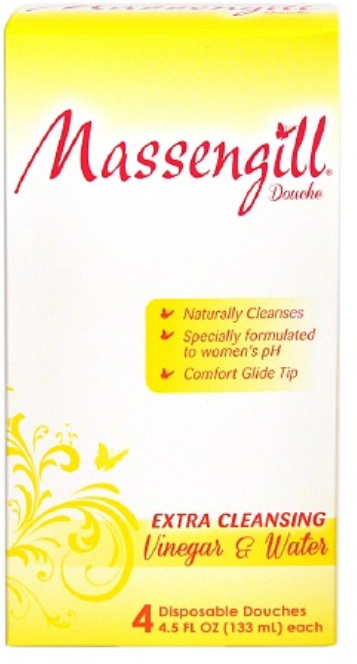 Massengill Extra Cleansing Disposable Douche, Vinegar and Water, 4 ea, 4.5oz (Pack