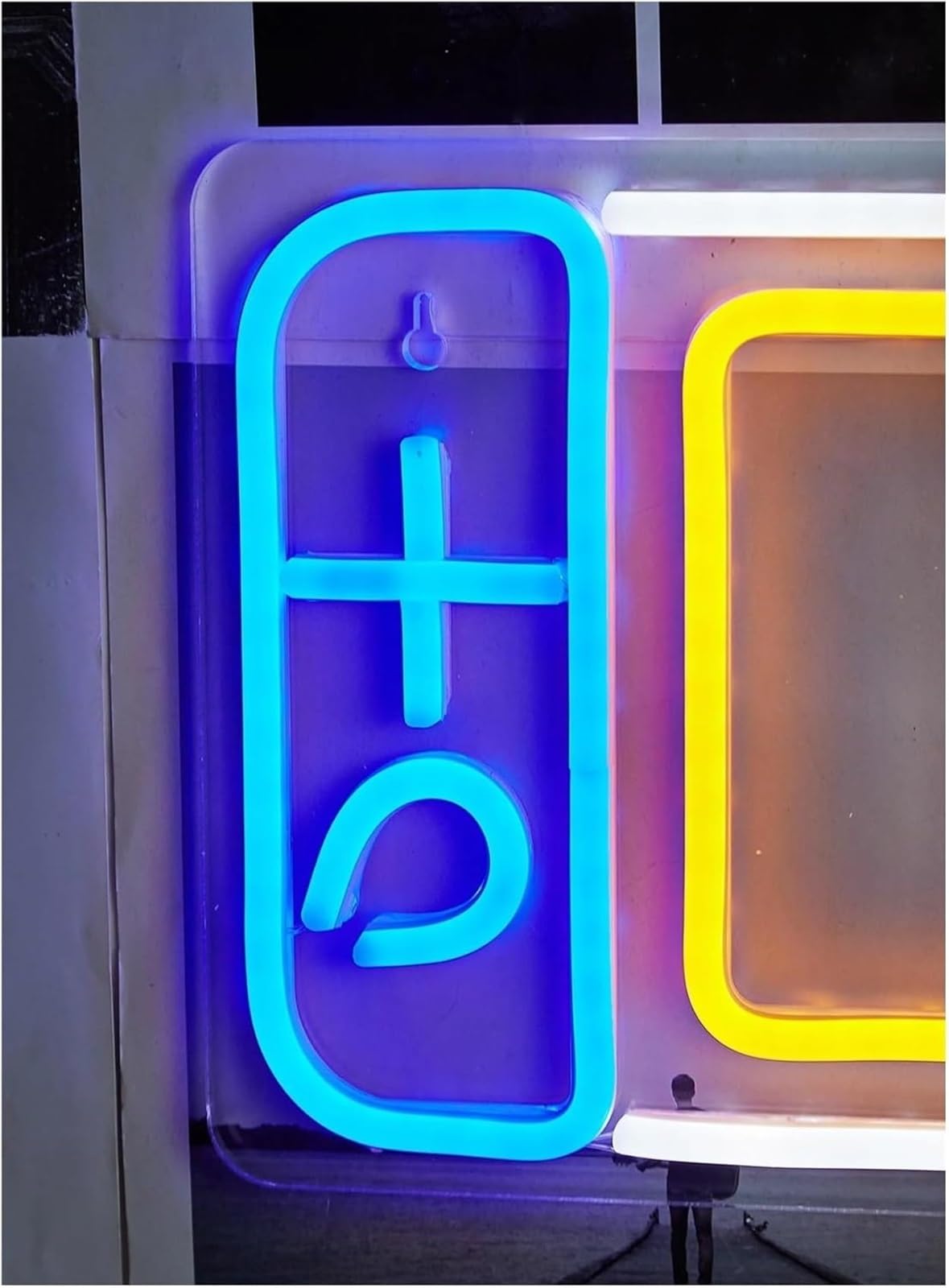 Generico Lampada da parete con insegna al neon a LED e gamepad per sala giochi, camera letto, feste, 38x32 cm