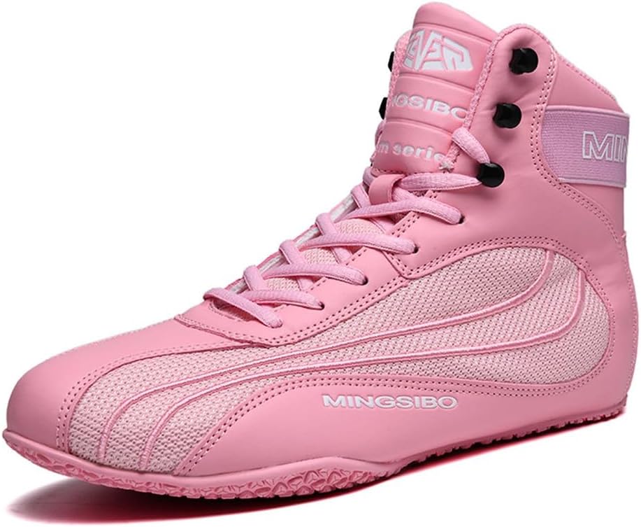 High Top Boxing Wrestling Shoes for Women's Boxer Comfort Lace Up Breathable Fitness Fighting Trainers