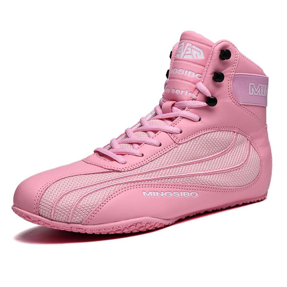 Boxing Shoes For Men Women Lightweight High Top Sneakers Breathable Athletic Sports Training Shoes With High Support_vogvips.com