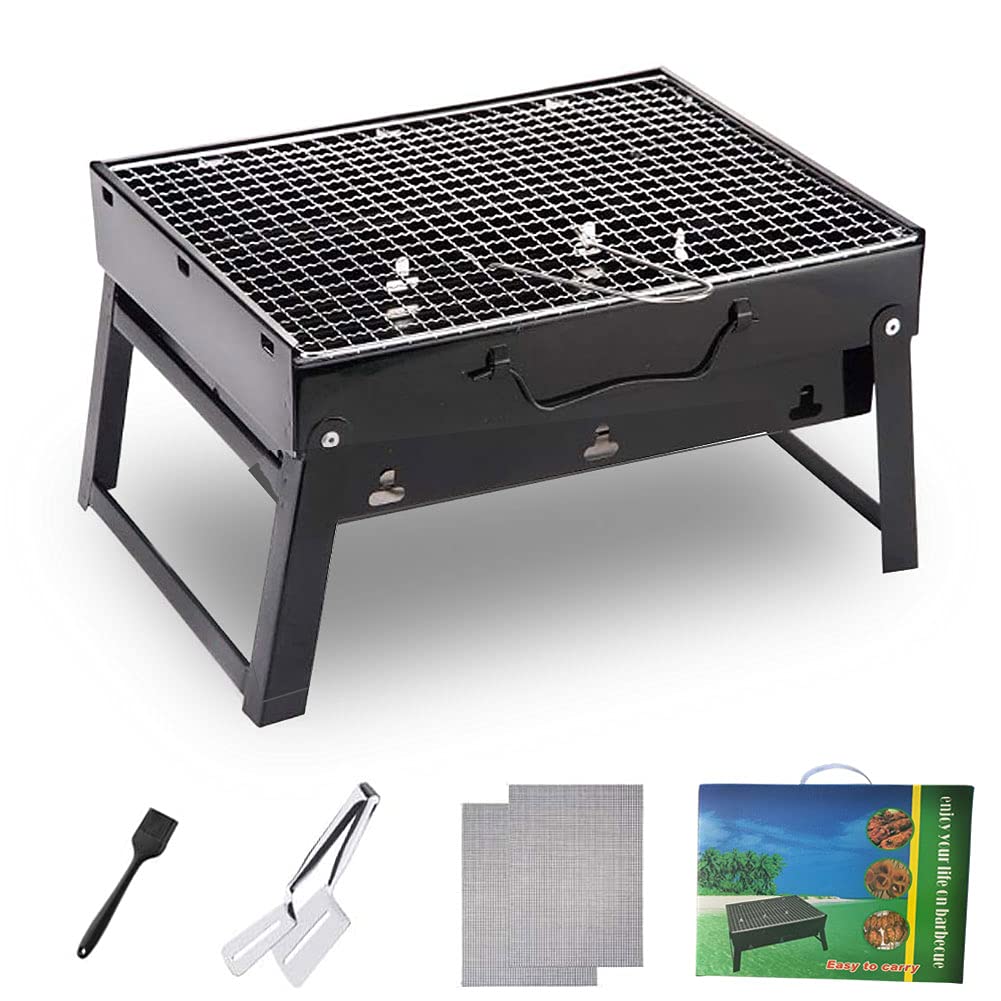 Large Portable Grill BBQ Charcoal Grill RFAIKA 4Piece Foldable