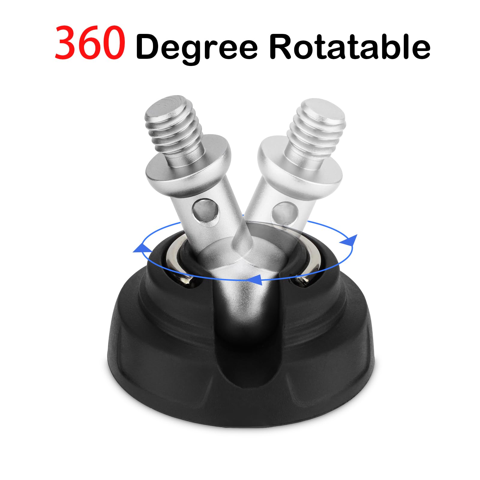 Patas de goma para trípode con tornillo de 3/8 pulgadas, rosca antideslizante universal para agujeros de tornillo de 3/8 pulgadas, ancho de 50 mm (3 piezas)