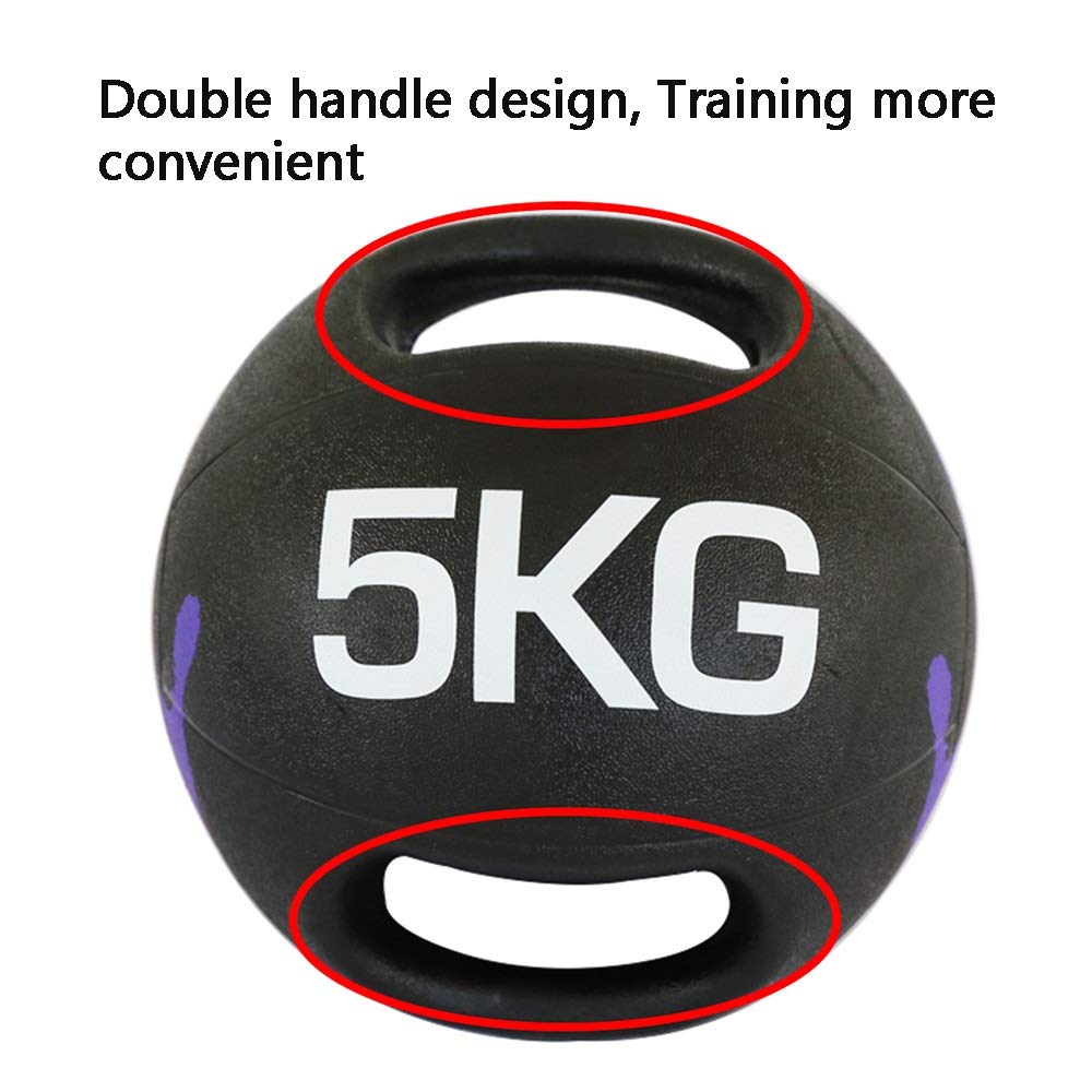 Pelota Medicinal Binaural Bolas De Medicina, Pelota De Goma Maciza, La Aptitud del Entrenamiento del Equilibrio Bouncy Ball, Coloridas Bolas De Gravedad, 3kg, 4kg, 5kg, 6kg, 7kg, 8kg, 9kg, 10kg