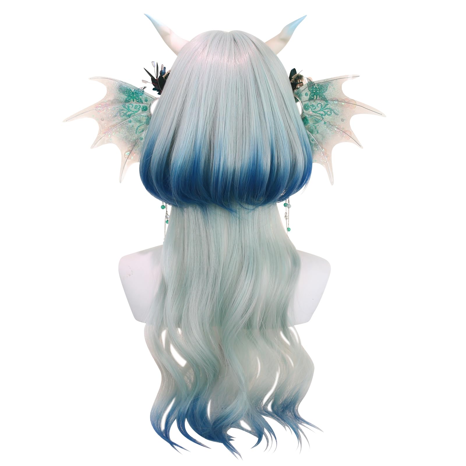 KORURACLUB gradient Wigs cosplay Wig pink and lolita wigs anime wig halloween Wigs for women (No accessories included) (): Icy Mirage