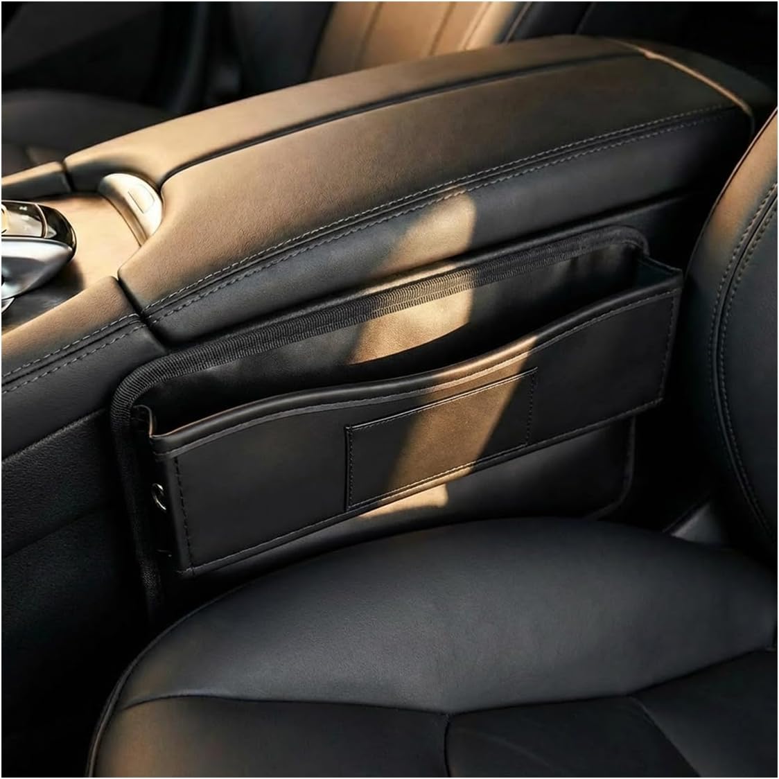 Car Seat Gap Filler, Anti-Drop Automotive Front Seats Gap Storage Box for Phone, Glasses, Key, Card, Universal Vehicle Interior Organizer Accessories for Car, SUV, Truck (Whole)