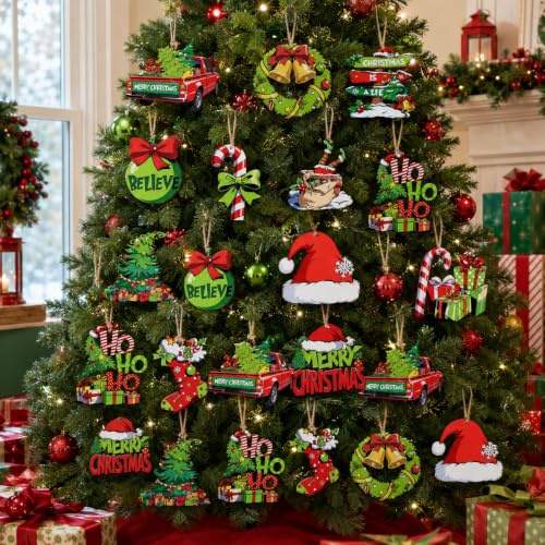 36Pcs Christmas Wooden Hanging Ornaments Set DROPS TO - image 3