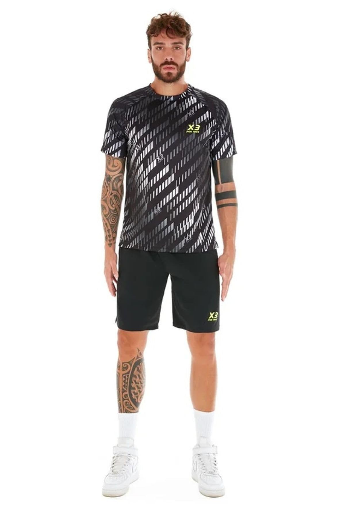 Camiseta Padel Hombre Valencia|Poliéster Tallas|Regular Fit|Camiseta Hombre Manga Corta|T Shirt Transpirable|Made in Italy,Negro, S
