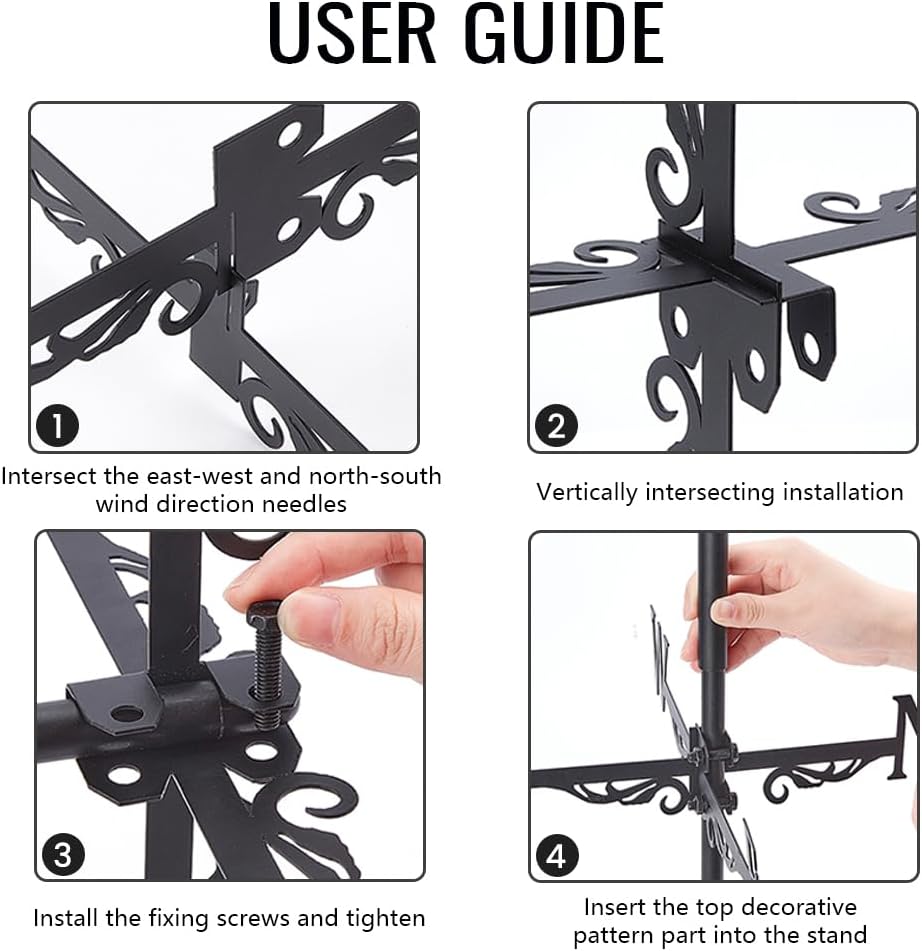 Castle Weathervane Black Metal Wind Vanes Patio Wind Direction Indicator for Outside Yard Farm Garden Patio Decoration Wind Measuring Tool Weathervanes (Magic Castle) image 4