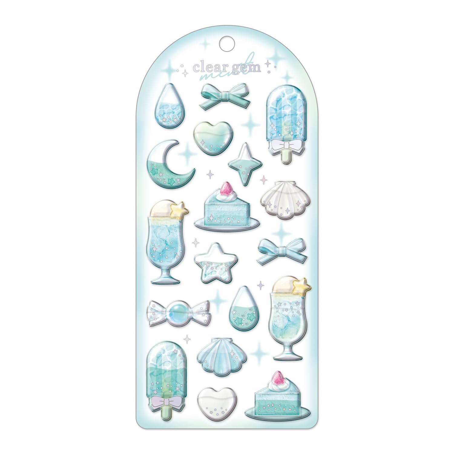 Amazon.co.jp: クーリア シール クリアジェムステッカー ミント 91201