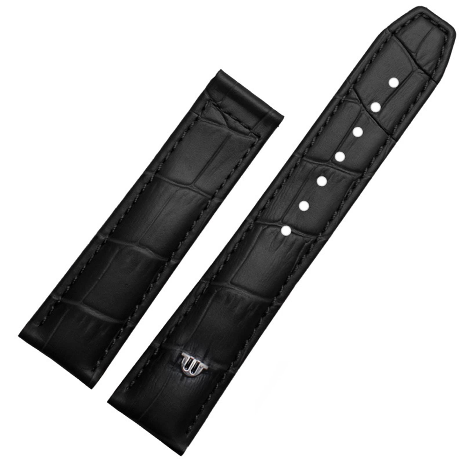 Bracelet de montre de sport en silicone souple noir